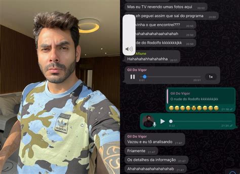 nude rodolfo|Rodolffo mostra conversa em grupo do BBB21 sobre suas nudes